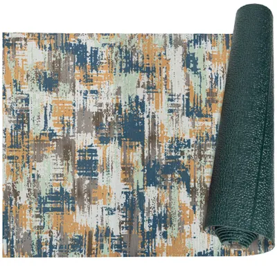Produktbild von Küchenläufer RANNA Bodenmatte Flurläufer Teppichläufer Küchenteppich 52x160cm Abstrakt Grau Robust