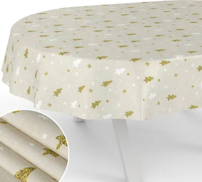 Produktbild von Tischdecke Tannenbaum Oval 220x140cm