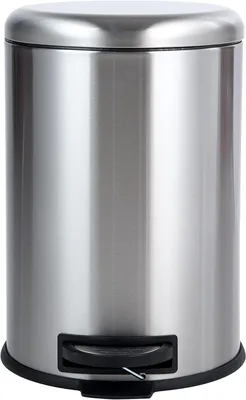 Productafbeelding van Pedaalemmer 20 liter - Rond - Roestvrij staal - Soft-close deksel - Vingerafdrukbestendig