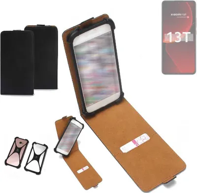 Produktbild von K-S-Trade Handyhülle Schutzhülle kompatibel mit Xiaomi 13T Hülle Case Cover Flip Style Bumper schwarz 1x
