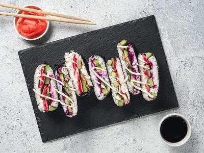 Zdjęcie produktu dla Zestaw do sushi – talerze i miseczki do sushi – zestaw do sushi – zestaw do serwowania