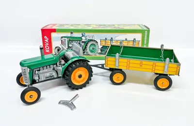 Zdjęcie produktu dla Traktor ZETOR z rolką - zielony - metalowe koła KOVAP