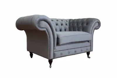 Produktbild von Design Chesterfield Stoff Couch Sessel 1 Sitzer Polster Sofas Lounge