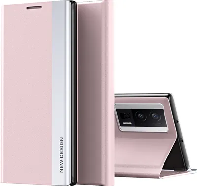 Produktbild von Hülle für Xiaomi Poco F5 Pro/Redmi K60/K60 Pro Leder PolyurethanKlapphülle Schutzhülle mit Standfunktion Pink