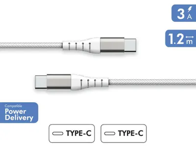 Image de Câble Renforcé USB C / USB C 3A 1.