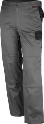 Produktbild von Qualitex Bundhose - stylische Arbeitshose - faserverstätkt MG 300 g - xtra strapazierfähig - in Farbe: mittelgrau/schwarz - Herren: 110
