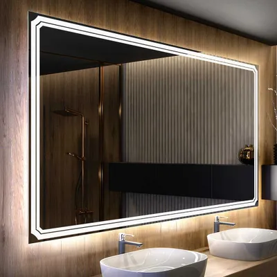 Obrázek produktu pro Artforma Zrcadlo do koupelny s led osvětlením 130x80 cm | Barva LED: Studená bílá 7000K | Vypínač: Dotykový | LED136