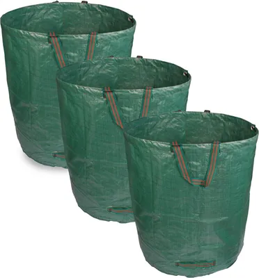 Produktbild von 3 Stück Laubsack 272L  Faltbar Gartenabfallsack Transportsack Grünschnittsack