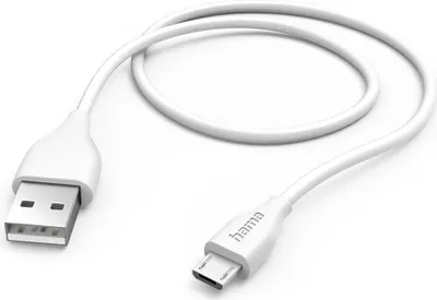 Image de Câble de charge, USB-A - micro-USB, 1,5 m, blanc