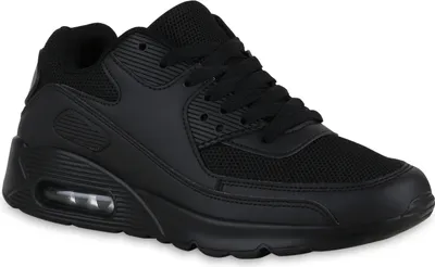 Produktbild von VAN HILL Damen Laufschuhe Sportschuhe Sportliche Profil-Sohle Schnür-Schuhe 841400, Farbe: Schwarz, Größe: 39