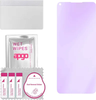 Produktbild von apgo Hybrid Schutzglas, kompatibel mit Oppo A74, Anti-Blue, 9H Härte, toller Ersatz für Hartglas, kratzfester Displayschutzglas, Displayschutz, Full Glue