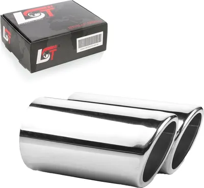 Produktbild von 2 Stk Auspuffblende Endrohr Abgas Edelstahl für AUDI A4 B8 A5 8T 8F Q5 8R