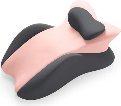 Produktbild von (Rosa-Schwarz)Memory-Schaum Nackenkissen für Erwachsene in Bauchlage – Ergonomisches Keilkissen für Bauchschlafen, Lesen sowie Rücken- und Nackenstütze