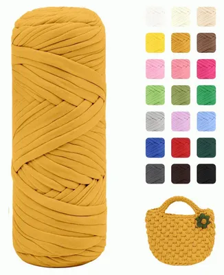 Obrázok produktu pre Priadza na pletenie a háčkovanie, 200 g, 75 metrov, žltá, vyrobená z polyesteru, balenie obsahuje 1 kus