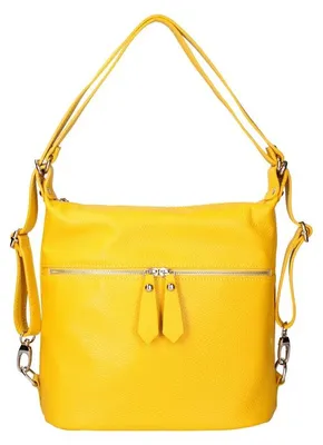 Produktbild von Viola Castellani Konvertible Schultertasche Rucksack Dollaro-Leder Beige UNICA 30x26x9 cm