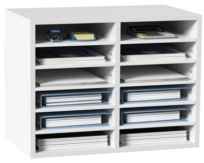 Productafbeelding van VEVOR Documentenhouder, archiefhouder met 12 vakken, organizer, wit
