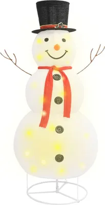Produktbild von vidaXL LED-Schneemann Weihnachtsfigur Luxus-Stoff 180 cm