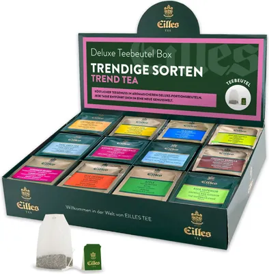 Produktbild von TRENDY Mischbox mit 12 Sorten EILLES Deluxe Teebeutel für die Trendsetter unter uns