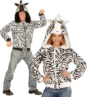 Produktbild von Zebra Jacke Plüschkostüm