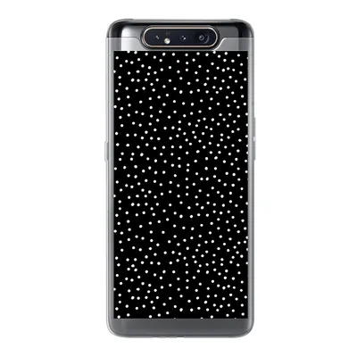 Produktbild von MuchoWow® Handyhülle Schutzhülle Hülle für Samsung Galaxy A80 Polka dots - Schwarz - Weiß Silikon Softcase Handy Hülle - Schutzdeckel