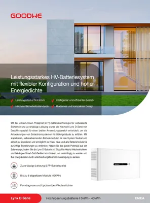 Produktbild von Speichersystem Goodwe Lynx Home D 4x5 kWh Solar Batteriespeicher  0% MwSt. 20 kWh Bodenmontage