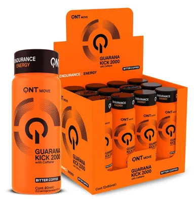 Zdjęcie produktu dla QNT Guarana Kick Shot 2000mg (12x80ml) Gorzka Kawa - Przedtreningówka - Shoty przedtreningowe