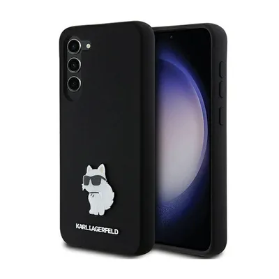 Obrázok produktu pre Karl Lagerfeld Silicone (KLHCS24MSMHCNPK) kryt na Samsung Galaxy S24 Plus – Choupette kovový odznak