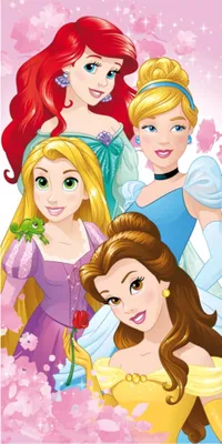 Immagine prodotto di Telo da bagno delle principesse Disney 70x140 cm in cotone - assorbente e morbido