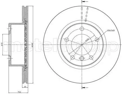 Produktbild von 2x METELLI Bremsscheibe 23-0811C für BMW 3 Limousine (E90) 1 Schrägheck (E87)