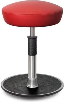 Produktbild von Sitz- Stehhocker Free Regular Hutsitz Boxmark Leder Rot chrom /schwarz.