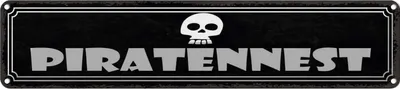 Produktbild von vianmo Blechschild 10x46 cm Piratennest Dekoration