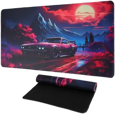 Productafbeelding van PromoHome® XXL Gaming muismat – Grote ondergrond voor op het bureau, 90 x 40 cm, 5 mm, zwart