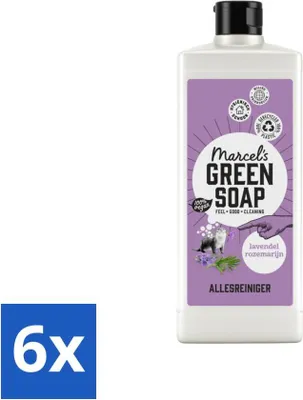 Produktbild von Marcel's Green Soap - Allzweckreiniger - Lavendel & Rosmarin - Natürlich & Wirksam - 750 ml - Vorteilspack - 6 Stücke