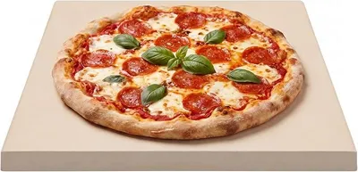 Imagen del producto de Piedra para pizza cuadrada de cordierita, de 40,6 x 40,6 cm, para horno