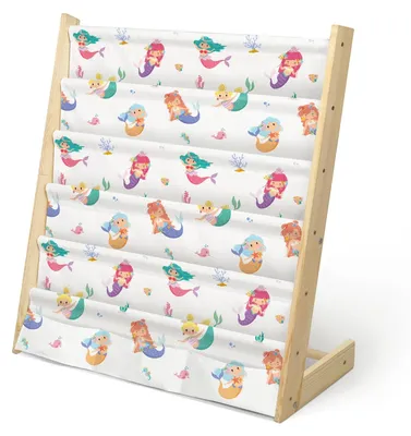 Immagine prodotto di Libreria per bambini con 5 ripiani e 3 scomparti, realizzata in legno