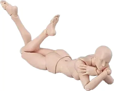 Produktbild von Actionfigur-Körper Anpassbare Posen Beweglich Langlebig PVC Weit verbreitet Zeichnungsmannequin für Familienbüro Hautfarbe Frau
