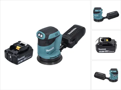 Produktbild von Makita DBO 180 G1 Akku Exzenterschleifer 18 V 125 mm + 1x Akku 6,0 Ah - ohne Ladegerät