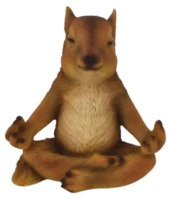 Produktbild von Dekofigur Eichhörnchen Yoga 15 x 12,5 cm braun/creme