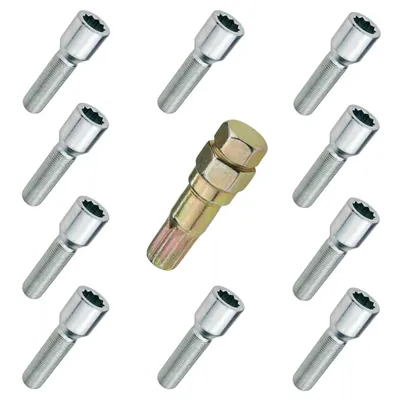 Produktbild von 10x Radschraube M12x1.50, TORX, 28mm, Sternschraube, Kegel, 10R