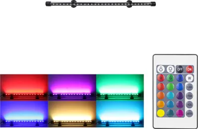 Obrázek produktu pro Akvarijní světlo, LED světlo pro akvária, dálkové ovládání, jasná barva, vysoká vodotěsnost, LED korálky s vysokým jasem, vylepšený design jasu, široké použití, světla pro vodní rostliny, úspora energie a ochrana životního prostředí