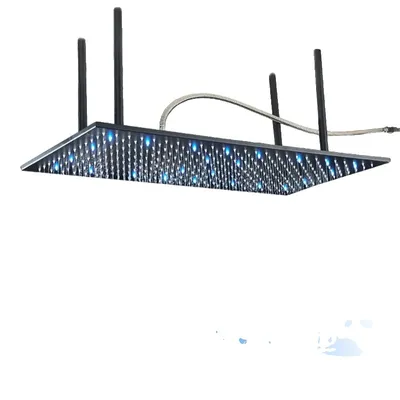 Imagen del producto de Grifo de ducha de gran tamaño, estilo contemporáneo, con elemento de iluminación LED, color