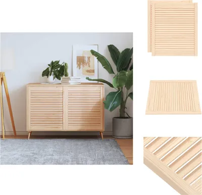 Obrázek produktu pro vidaXL Dveře šatní skříně lamelové 2 ks 69x59,4 cm masiv - Dveře šatní skříně