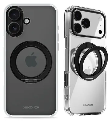 Imagen del producto de Mobilize 360 Rotating Ring Funda para iPhone 16 - Compatible con MagSafe con soporte giratorio Negro