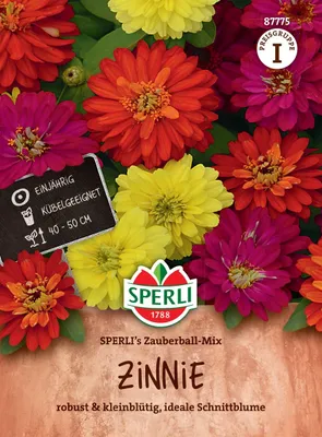 Produktbild von SPERLI Zinniensamen Zauberball Mix 15 Pflanzen