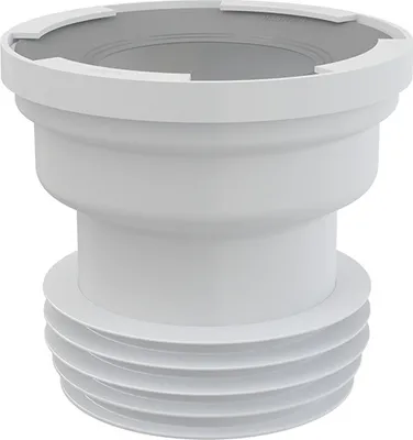 A white plumbing adapter on a white background.