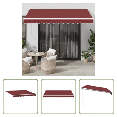 Produktbild von The Living Store Markise Manuell Weinrot 350x250 cm