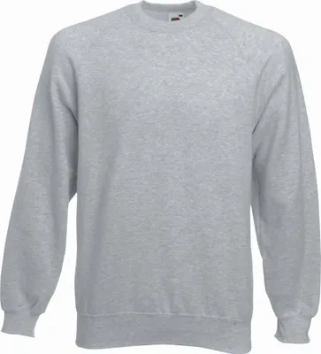 Produktbild von Raglan Sweater | Fruit of the Loom (FOL62216), Farbe:heather grey, Größe:XXL