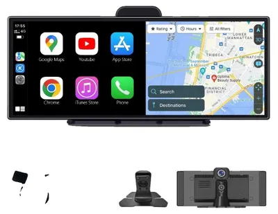 Zdjęcie produktu dla Kamera samochodowa, podwójne nagrywanie w rozdzielczości 4K, łączność bezprzewodowa, z GPS