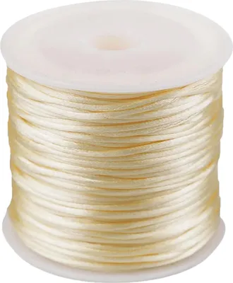 30m Satinschnur Flechtkordel 1mm, creme