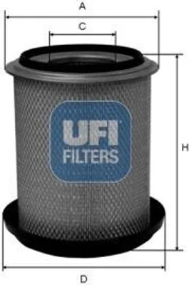 Produktbild von Luftfilter UFI 27.638.00 für RENAULT TRUCKS Midliner Filtereinsatz